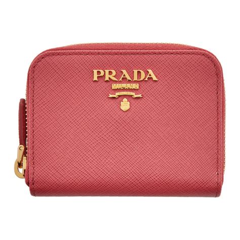 prada small zip around wallet|prada card holder with zipper.